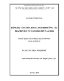 Luận văn Thạc sĩ Lịch sử: Đảng bộ tỉnh Hòa Bình lãnh đạo công tác thanh niên từ năm 2000 đến năm 2010