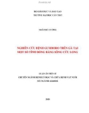 Luận án Tiến sĩ Nông nghiệp: Nghiên cứu bệnh gumboro trên gà tại một số tỉnh đồng bằng sông Cửu Long