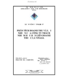 Luận văn PHÂN TÍCH DOANH THU VÀ LỢI NHUẬN CỦA CÔNG TY TRÁCH NHIỆM HỮU HẠN LIÊN DOANH THUỐC LÁ VINASA 