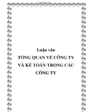 Luận văn TỔNG QUAN VỀ CÔNG TY VÀ KẾ TOÁN TRONG CÁC CÔNG TY