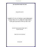 Tóm tắt Luận án tiến sĩ: Nghiên cứu sự lưu hành và đặc điểm dịch tễ học phân tử của porcine circovirus type 2 (PCV2) ở lợn nuôi tại Việt Nam