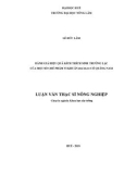 Luận văn Thạc sĩ Nông nghiệp: Đánh giá hiệu quả kích thích sinh trưởng lạc của một số chế phẩm vi khuẩn Bacillus ở Quảng Nam