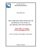 Luận văn Thạc sĩ Tài chính ngân hàng: Hoàn thiện hoạt động kiểm soát chi chi phí quản lý dự án đầu tư qua kho bạc nhà nước Đăk Nông