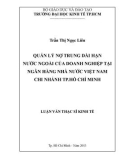 Luận văn Thạc sĩ Kinh tế: Quản lý nợ trung dài hạn nước ngoài của doanh nghiệp tại Ngân hàng Nhà nước Việt Nam chi nhánh Tp. Hồ Chí Minh