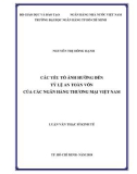 Luận văn Thạc sĩ Kinh tế: Các yếu tố ảnh hưởng đến tỷ lệ an toàn vốn (hệ số CAR) của các Ngân hàng thương mại Việt Nam