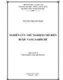 NGHIÊN CỨU THỬ NGHIỆM CHẾ BIẾN RƯỢU VANG SABÔCHÊ