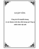 LUẬN VĂN: Công tác kế toántiền lương và các khoản trích theo tiền lương tại