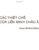 Tiểu luận: Các thiết chế của Liên minh Châu Âu