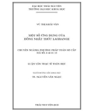 Luận văn Thạc sĩ Toán học: Một số ứng dụng của đồng nhất thức Lagrange