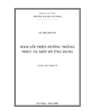 Luận văn Thạc sĩ Toán giải tích: Hàm lồi trên đường thẳng thực và một số ứng dụng