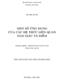 Tóm tắt luận văn Thạc sĩ Khoa học: Một số ứng dụng của các hệ thức liên quan tam giác và điểm