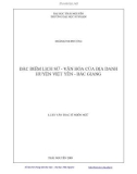 Luận văn: ĐẶC ĐIỂM LỊCH SỬ - VĂN HÓA CỦA ĐỊA DANH HUYỆN VIỆT YÊN - BẮC GIANG