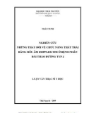 Luận văn Thạc sĩ Y học: Nghiên cứu những thay đổi về chức năng thất trái bằng siêu âm Doppler tim ở bệnh nhân đái tháo đường typ 2