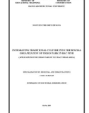 Summary of doctoral dissertation: Integrating traditional culture into the spatial organization of urban park in Bac Ninh (applications for urban park in Tay Bac urban area)