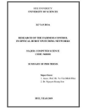 Summary of Phd thesis: Research of the fairness control in optical burst switching networks