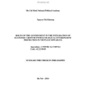 Summary phd thesis in philosophy: Roles of the government in the integration of economic growth with ecological environment protection in Vietnam nowadays