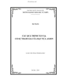 Luận văn Thạc sĩ Khoa học: Các quá trình tán xạ có sự tham gia của hạt tựa axion