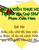 Đề tài Tìm hiểu các chế độ làm việc của khí cụ điện, ví dụ và cách tính toán quy đổi giữa các chế độ