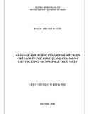 Luận văn Thạc sĩ Khoa học: Khảo sát ảnh hưởng của một số điều kiện chế tạo lên phổ phát quang của ZnS: Mn chế tạo bằng phương pháp thuỷ nhiệt