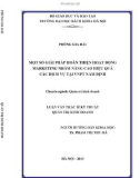 Luận văn Thạc sĩ Kỹ thuật: Một số giải pháp hoàn thiện hoạt động marketing nhằm nâng cao hiệu quả các dịch vụ tại VNPT Nam Định