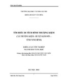 Tóm tắt Khóa luận tốt nghiệp ngành Bảo tàng học: Tìm hiểu di tích lịch sử Đình Thượng Kiệm, xã Thượng Kiệm, huyện Kim Sơn, tỉnh Ninh Bình