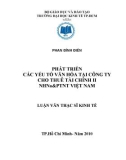 Luận văn Thạc sĩ Kinh tế: Phát triển các yếu tố văn hóa tại Công ty cho thuê tài chính II – NHNo&PTNT Việt Nam