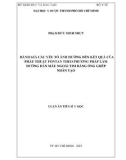 Luận án Tiến sĩ Y học: Đánh giá các yếu tố ảnh hưởng đến kết quả của phẫu thuật fontan theo phương pháp làm đường dẫn máu ngoài tim bằng ống ghép nhân tạo