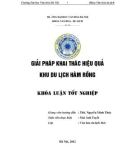 Tóm tắt Khóa luận tốt nghiệp khoa Văn hóa du lịch: Gỉai pháp khai thác hiệu quả khu du lịch Hàm Rồng