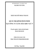 Tóm tắt Luận văn Thạc sĩ Quản trị kinh doanh: Quản trị kênh phân phối tại CT Xăng dầu khu vực V