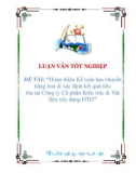 luận văn: Hoàn thiện Kế toán lưu chuyển hàng hoá & xác định kết quả tiêu thụ tại Công ty Cổ phần Kiến trúc & Vật liệu xây dựng DTH