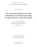 Luận văn Thạc sĩ Khoa học: Thực trạng hoạt động quản lý quá trình đào tạo tại trường Trung học Kỹ thuật Hải quân và một số giải pháp