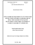 Tóm tắt luận văn Thạc sĩ Quản lý công: Nâng cao hiệu quả tổ chức hoạt động của các cơ quan báo chí trực thuộc Liên hiệp các Hội KHKT Việt Nam (Nghiên cứu tình hình thực tế tại Tạp chí Truyền thống và Phát triển, Tạp chí điện tử Vanhien.vn, báo điện tử tamnhin.net)