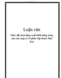 Luận văn: Thúc đẩy hoạt động xuất khẩu hàng nông sản của công ty Cổ phần Tập Đoàn Thái Sơn