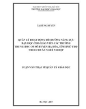 Luận văn Thạc sĩ Quản lý giáo dục: Quản lý hoạt động bồi dưỡng năng lực dạy học cho giáo viên các trường trung học cơ sở huyện Hạ Hòa, tỉnh Phú Thọ theo Chuẩn nghề nghiệp