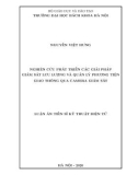 Luận án Tiến sĩ Kỹ thuật điện tử: Nghiên cứu phát triển các giải pháp giám sát lưu lượng và quản lý phương tiện giao thông qua camera giám sát