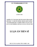 Luận án Tiến sĩ: Nghiên cứu ứng dụng phương pháp công nghệ sinh học và truyền thống trong nhân giống, tạo sinh khối rễ và trồng trọt cây đan sâm (Salvia miltiorrhiza Bunge) tại Gia Lâm, Hà Nội