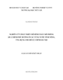 Luận án Tiến sĩ Kỹ thuật: Nghiên cứu phát triển mô hình toán mô phỏng quá trình phú dưỡng ở các vùng nước tĩnh nông, ứng dụng cho hồ cự chính Hà Nội