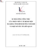 Luận văn Thạc sĩ Y tế công cộng: Sự hài lòng công việc của nhân viên y tế Bệnh viện đa khoa tỉnh Bình Dương năm 2020 và một số yếu tố liên quan