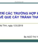 Bài giảng Xử trí các trường hợp khó về que cấy tránh thai - BS. Ngô Thị Yên