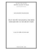 Luận án Tiến sĩ Toán học: Về lý thuyết Nevanlinna cho hình vành khuyên và vấn đề duy nhất