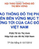 Báo cáo Giao thông đô thị phát triển bền vững mục tiêu hướng tới của các đô thị Việt Nam