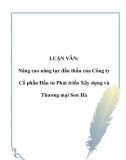 LUẬN VĂN: Nâng cao năng lực đấu thầu của Công ty Cổ phần Đầu tư Phát triển Xây dựng và Thương mại Sơn Hà