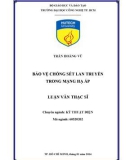 Luận văn Thạc sĩ Kỹ thuật: Bảo vệ chồng sét lan truyền trong mạng hạ áp