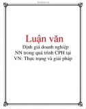 Luận văn: Định giá doanh nghiệp NN trong quá trình CPH tại VN: Thực trạng và giải pháp