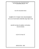 Luận văn Thạc sĩ Tài chính Ngân hàng: Nghiên cứu về khả năng thanh khoản của các Ngân hàng Thương mại Việt Nam