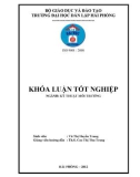 Đồ án tốt nghiệp ngành Kỹ thuật môi trường: Đánh giá hiện trạng ô nhiễm bụi, tiếng ồn công đoạn làm sạch tại phân xưởng Bài Trí công ty đóng tàu Phà Rừng và đề xuất các biện pháp bảo vệ sức khỏe người lao động