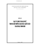 Đề án: Dạy và học ngoại ngữ trong hệ thống giáo dục quốc dân