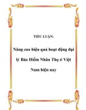 Tiểu luận đề tài: Nâng cao hiệu quả hoạt động đại lý Bảo Hiểm Nhân Thọ ở Việt Nam hiện nay