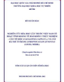 Tóm tắt Luận án Tiến sĩ Hóa học: Nghiên cứu hóa học cây thuốc Việt Nam có hoạt tính kháng tế bào khối u thực nghiệm cây tô mộc và cây hà thủ ô trắng