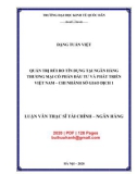 Luận văn Thạc sĩ Tài chính ngân hàng: Quản trị rủi ro tín dụng tại Ngân hàng thương mại cổ phần Đầu tư và Phát triển Việt Nam - Chi nhánh Sở giao dịch 1